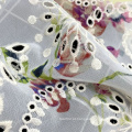 100% poliéster tecido floral chiffon bordão tecido